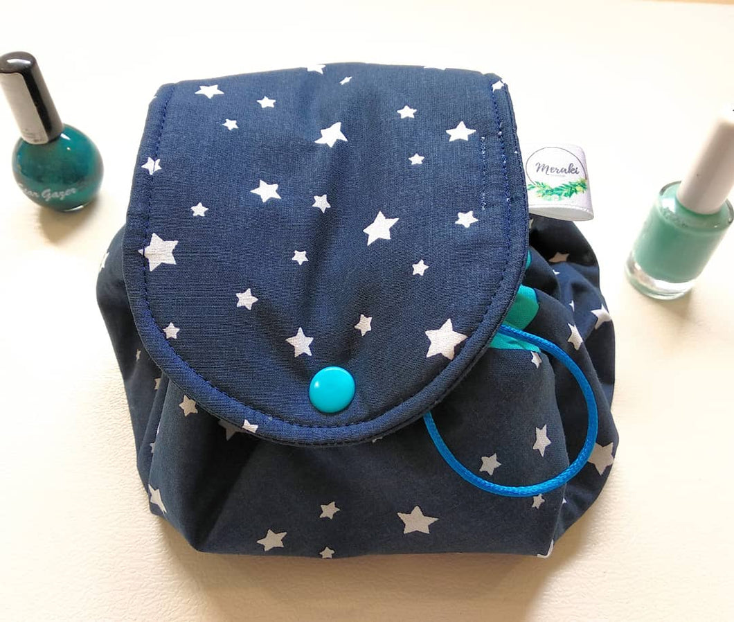Neceser multiusos azul marino estrellas Merakiheartmade