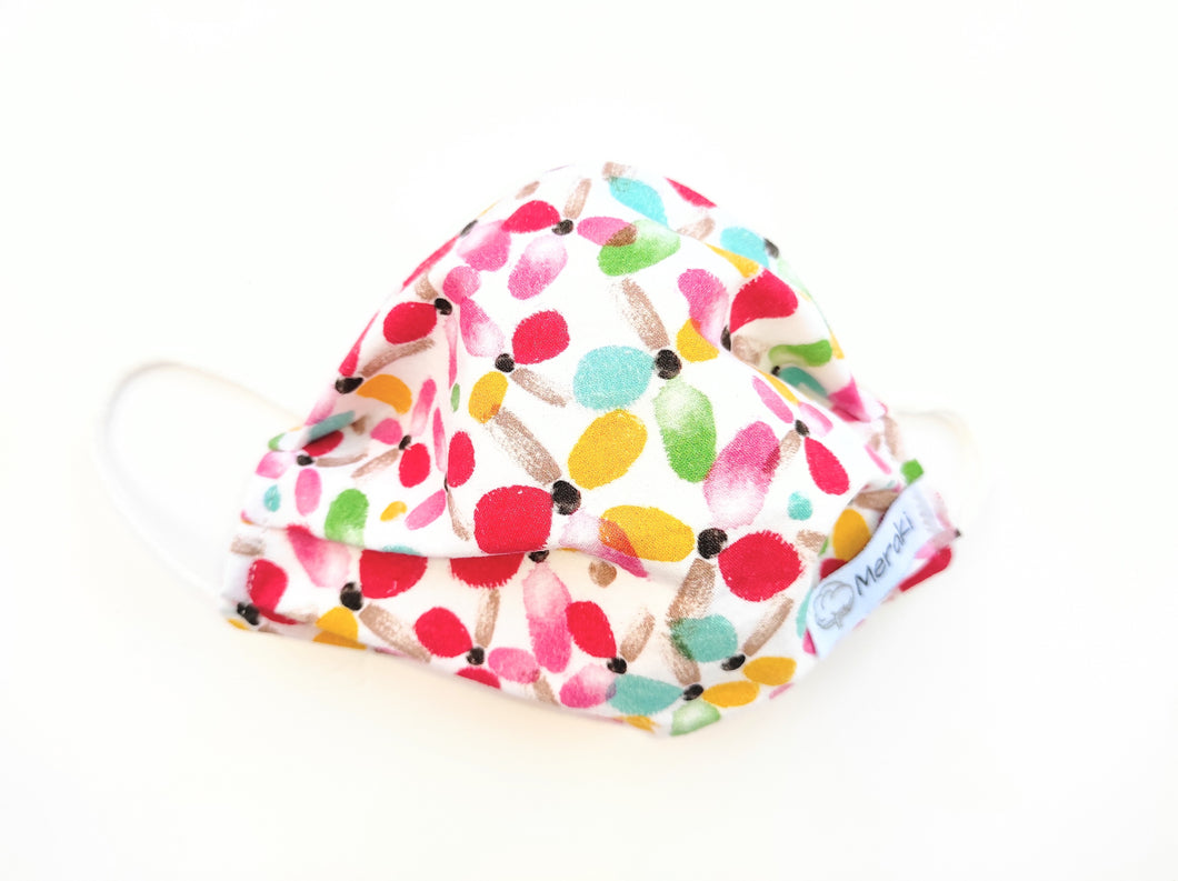 Mascarilla pétalos colores merakiheartmade