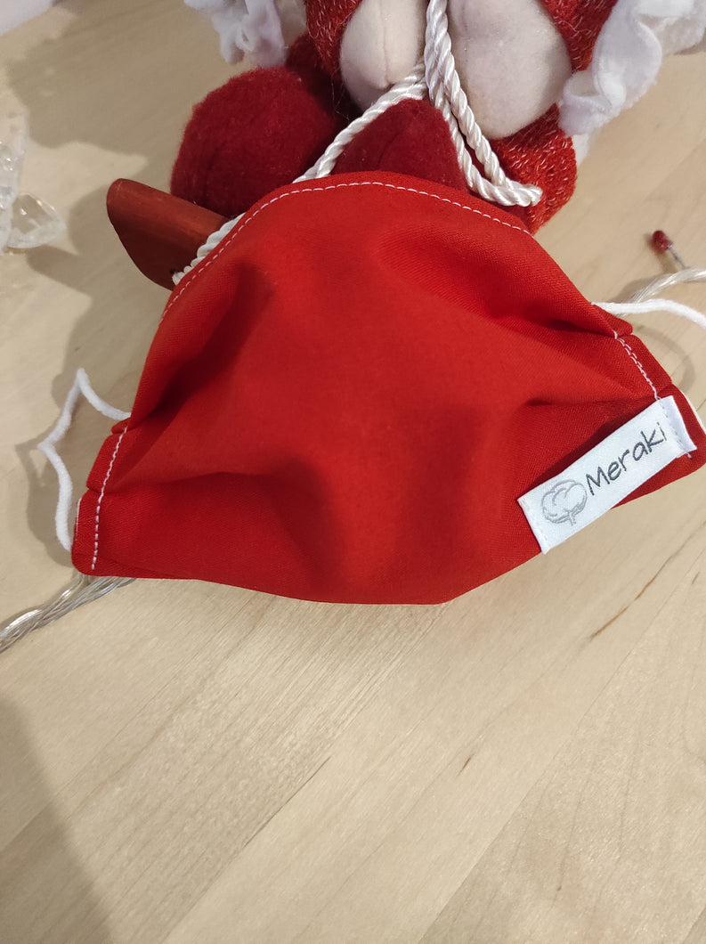 Mascarilla roja navidades merakiheartmade